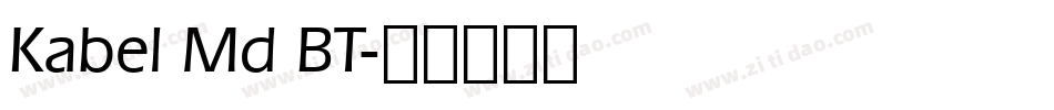 Kabel Md BT字体转换